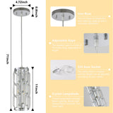 2 Pendant lamp Modern Pendant lamp, Mini Crystal Pendant lamp, Adjustable Pendant