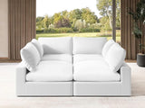 Oversized Sectional Couches for Living Room,Down Filled Sofas,White Modular Couch