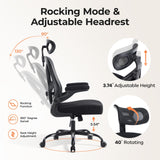 Ergonomic Office Chair with Lumbar Support and Adjustable Headrest