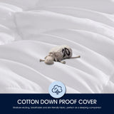 Feather and Down Fiber Pillow Top Mattress Topper Twin Size - 233 Thread Count 100% Cotton