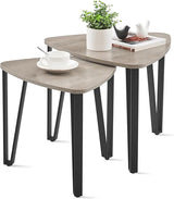 Industrial Nesting Coffee Table, Set of 3 End Tables for LivingRoom