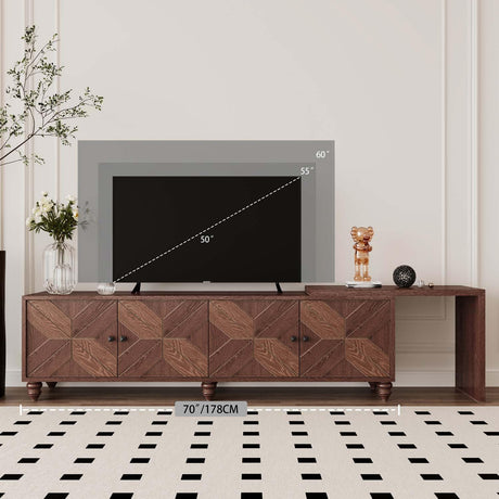 Mid Century Modern TV Stand for TVs Up to 90", Extendable TV Stand