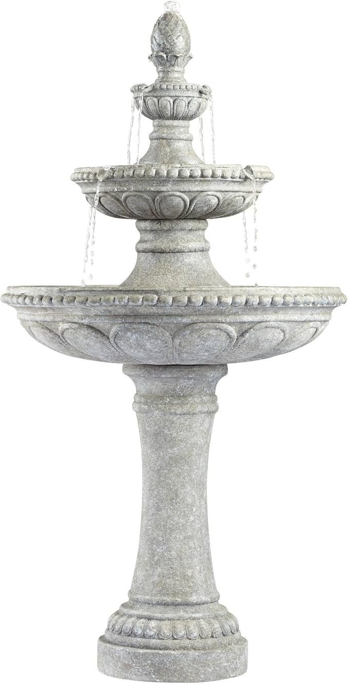 Tuscan Garden Classic Rustic Outdoor Floor Fountain and Waterfalls 41 1/2" High 3
