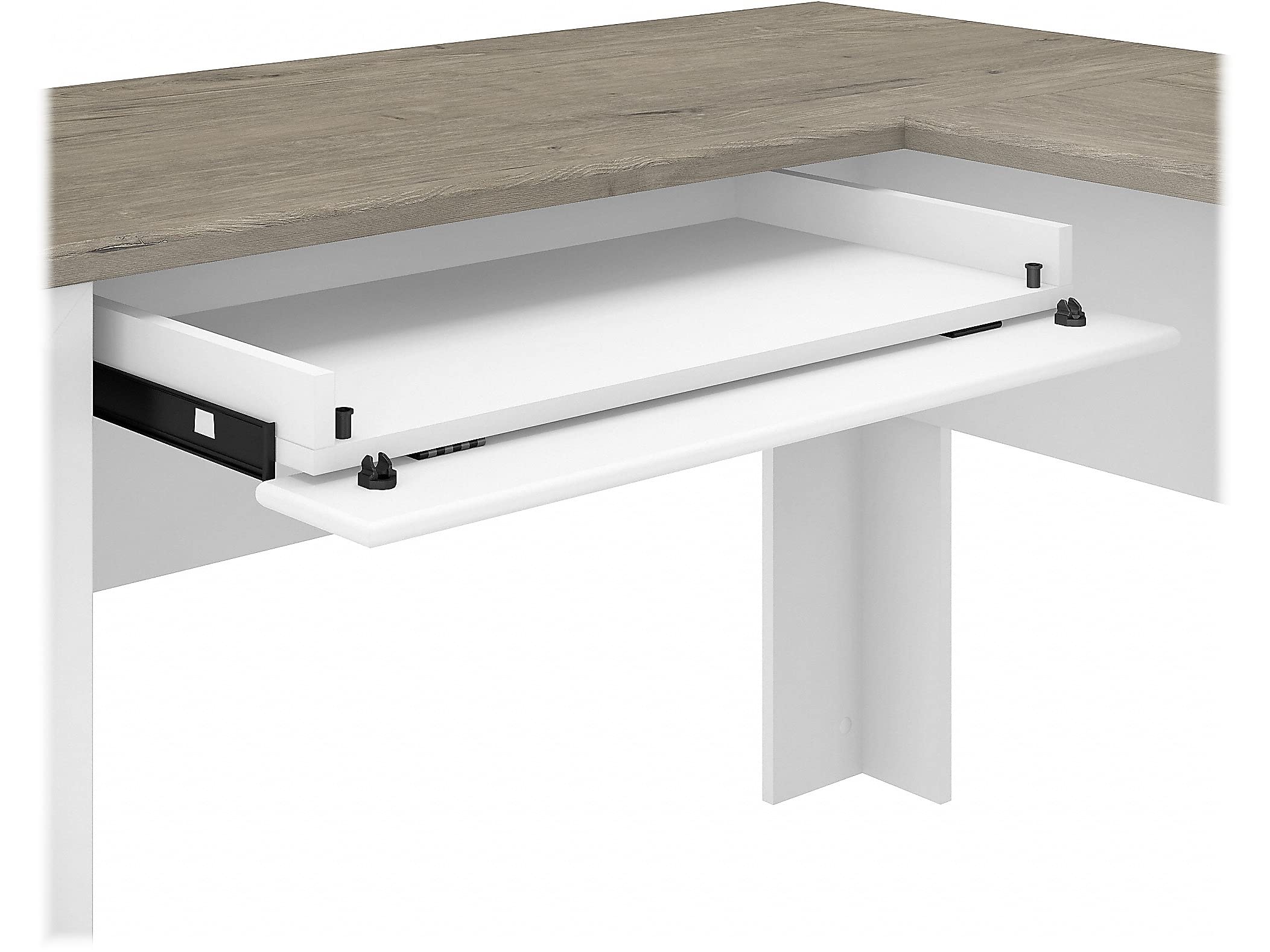 L-Shaped Desk with Hutch, Drawers & Storage