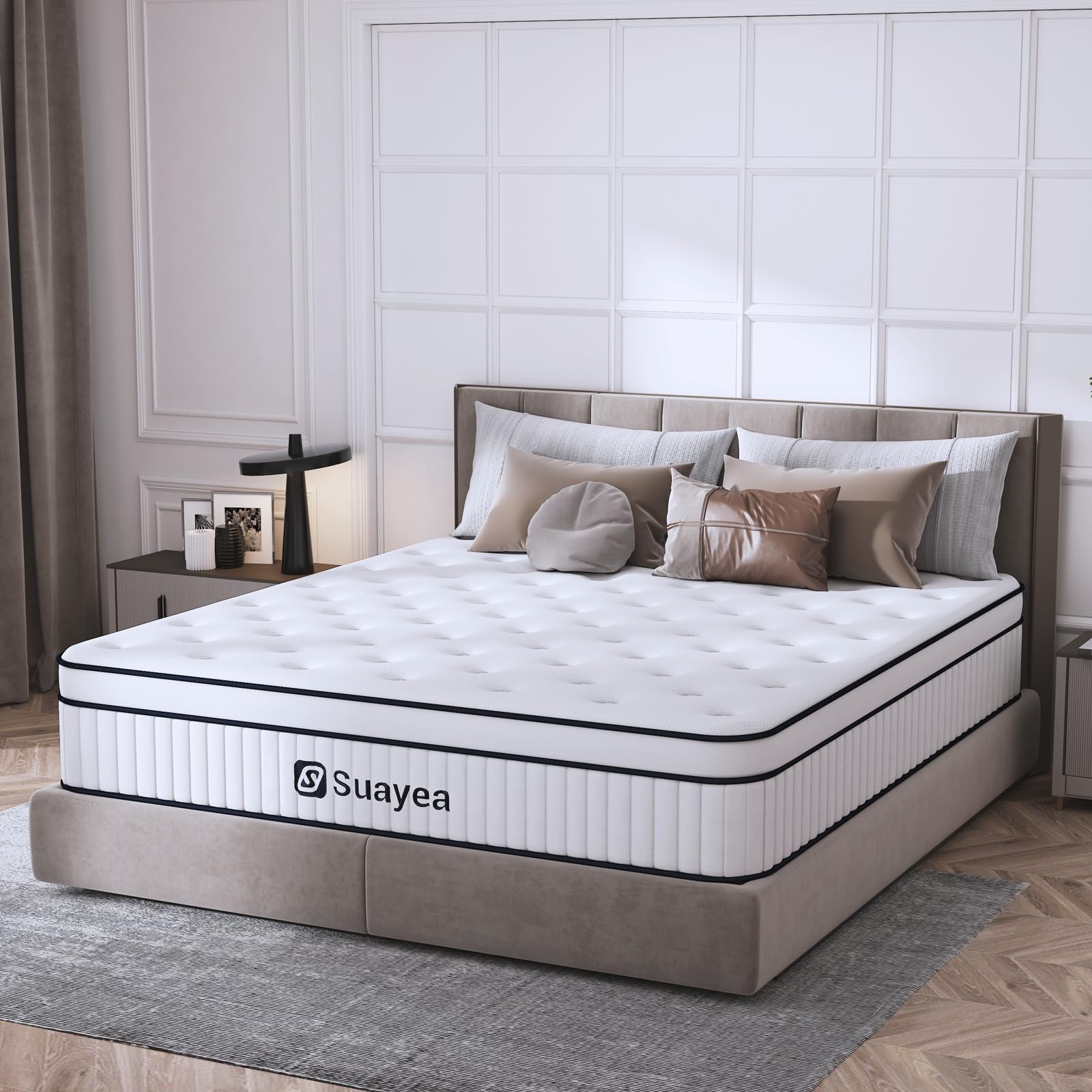 King Size Mattress 12 Inch, King Mattress in a Box, Pocket Spring and Soft Foam