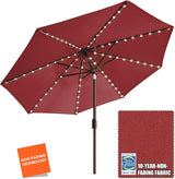 USA 10-Year-Non-Fading Solar 9ft Market Umbrella