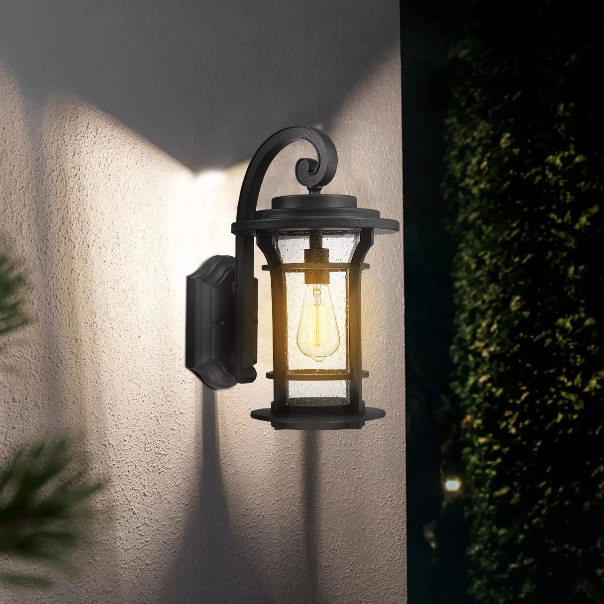 18‘’ Outdoor Exterior Wall Lantern Sconce Modern Farmhouse Wall Fixtures Lantern