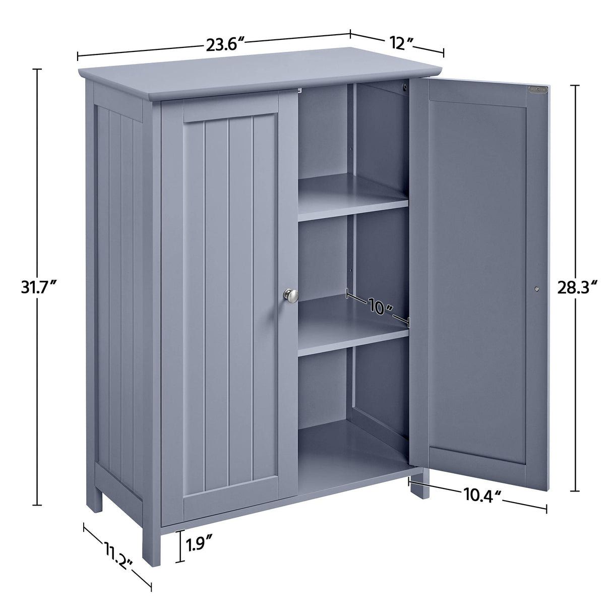 Bathroom Floor Cabinet, Modern Storage Freestanding Organizer Cabinet