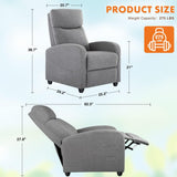 Adults Massage Fabric Small Sofa Home Theater Lumbar Support, Adjustable