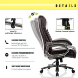 Big & Tall 400lb Office Chair - High Back Executive Computer Chair Heavy Duty Metal