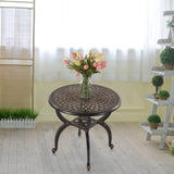 Outdoor Side Tables,Cast Aluminum Patio End Tables,Anti-Rust Coffee Table for Garden