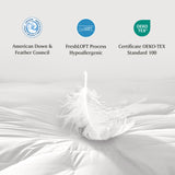 3 Inch White Down Mattress Topper - Queen Size White Feather