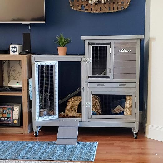 Rabbit Cage Indoor Rabbit Hutch Bunny Hutch Outdoor, Guinea Pig Cages