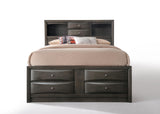 Ireland Full Captain's Bed with Storage - Gray Oak Finish