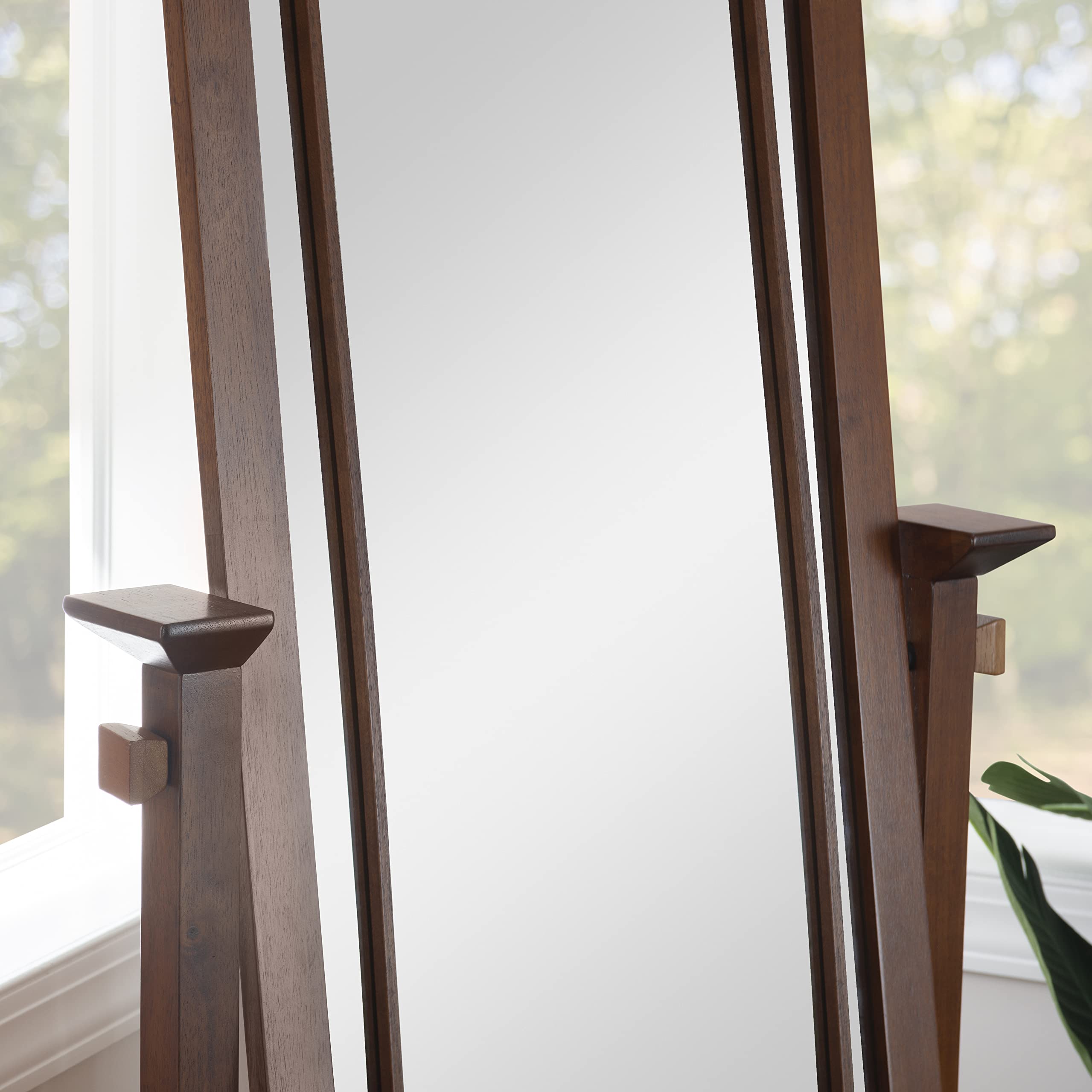 Mission Oak Cheval Mirror with Adjustable Tilt