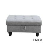 103 Inch Modern L Shaped Sectional Sofa Set with Storage Ottoman