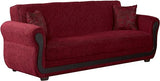 Empire Furniture USA Park Ave Collection Convertible Sofa Bed with Storage Space