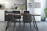 Navy Blue Dining Chairs Set of 4 Velvet Side Chairs for Dining Room with Metal Legs- No