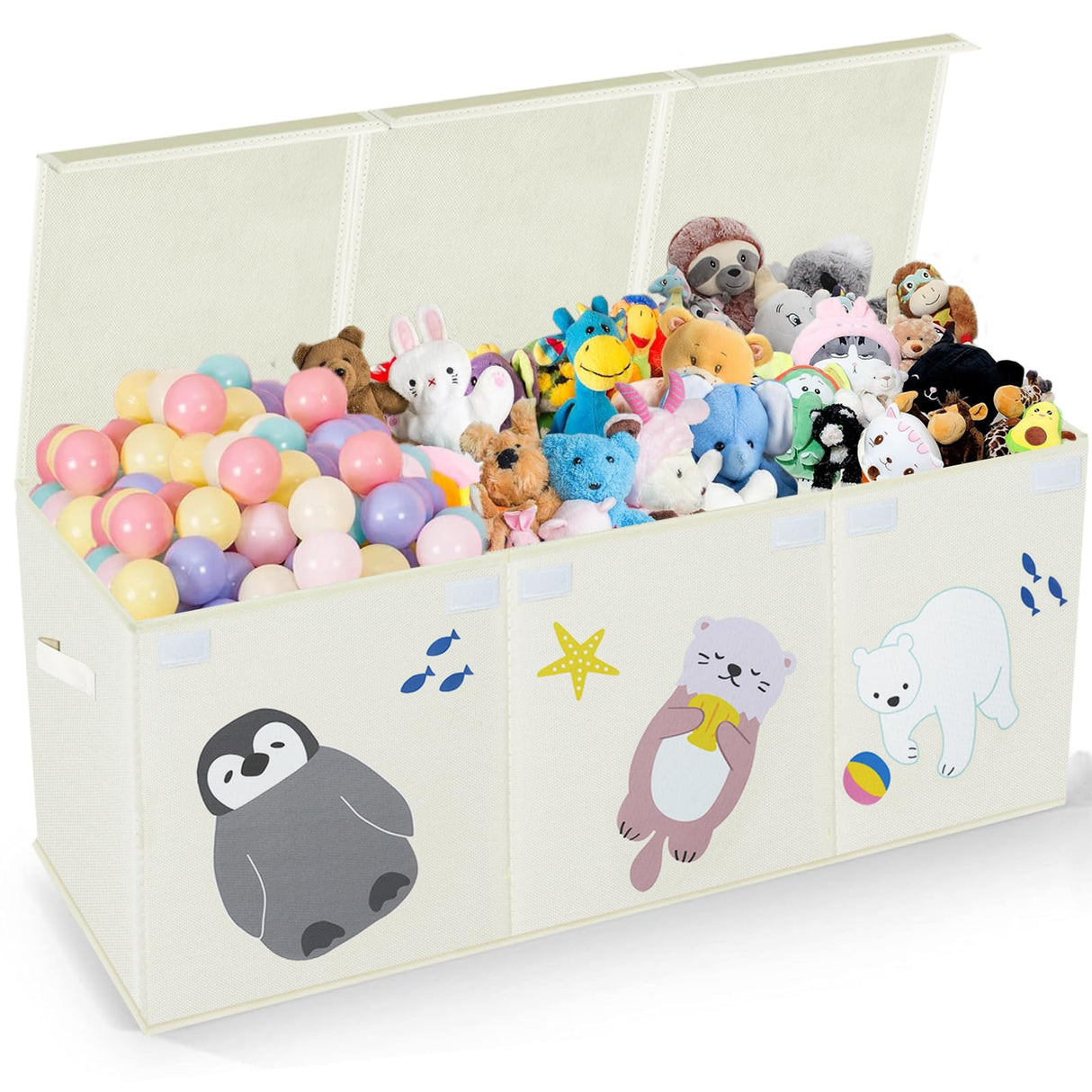 Large Toy Box Storage Chest,Sturdy Toys Storage Organizer Bin Basket