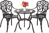 Bistro Set 3 Piece Outdoor, Bistro Table and Chairs Set of 2, All Weather Patio Bistro Set