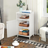 Small Floor Storage Cabinet/Organizer with Drawer and Door, For Bathroom & Toilet,