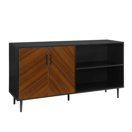 Fehr Modern 2 Door Bookmatch Asymmetrical Console for TVs up to 65 Inches, 58 Inch