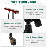 Vintage Green Velvet Office Chair - Adjustable Swivel Desk Chair with Copper Wheels