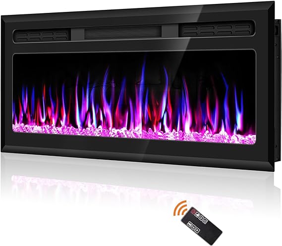 Wall Recessed and Wall Mounted Fireplace Heater