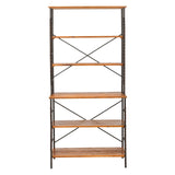 merican Homes Collection Devon Walnut and Antiqued Pewter Etagere