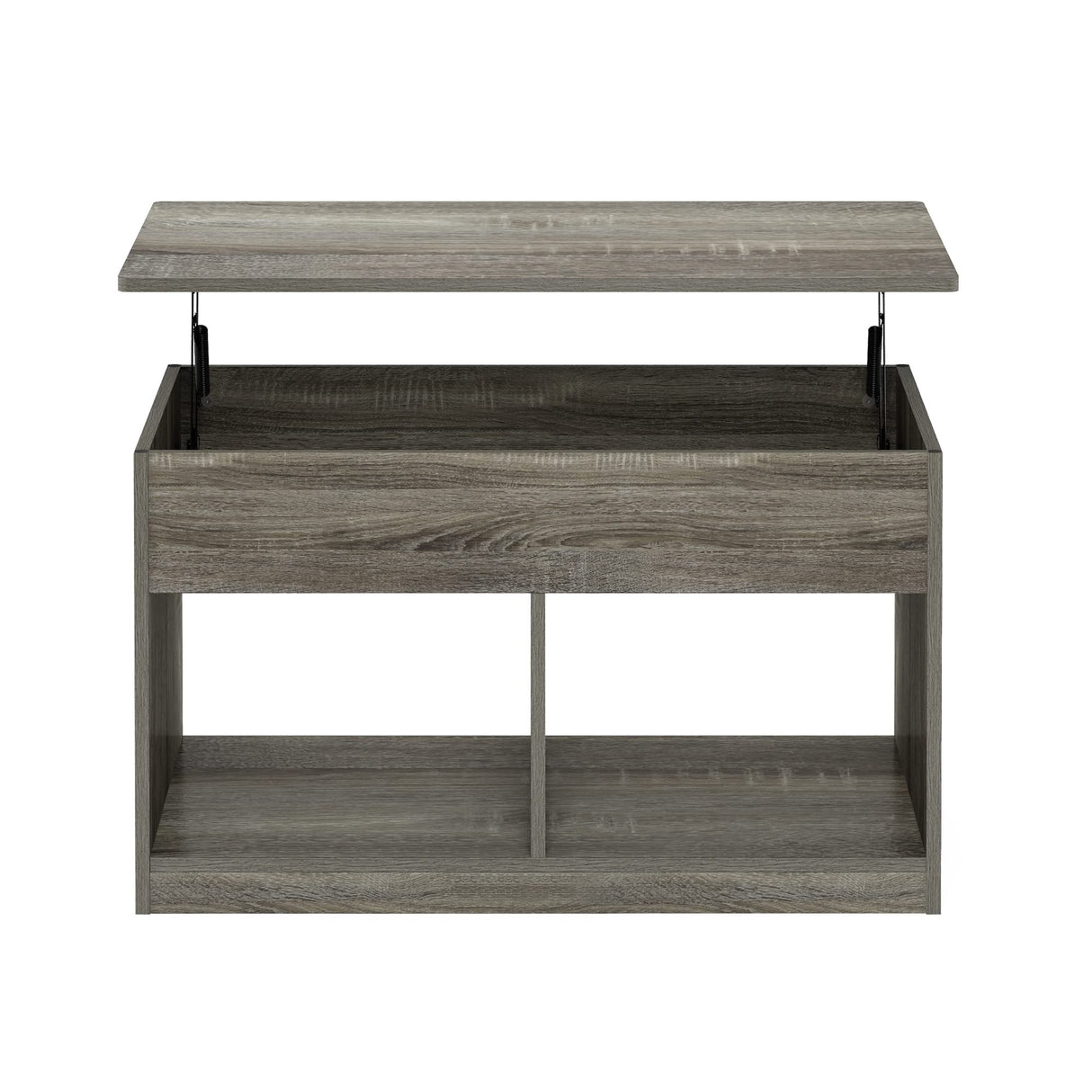 Jensen Living Room Lift Top Coffee Table with Hidden Compartment, French Oak Grey