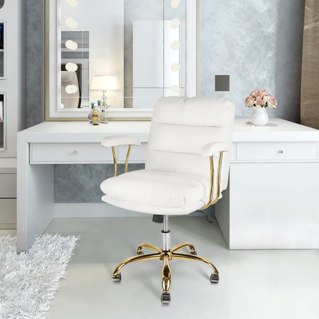 Ergonomic Office Chair for Heavy People with Wheels and Arms