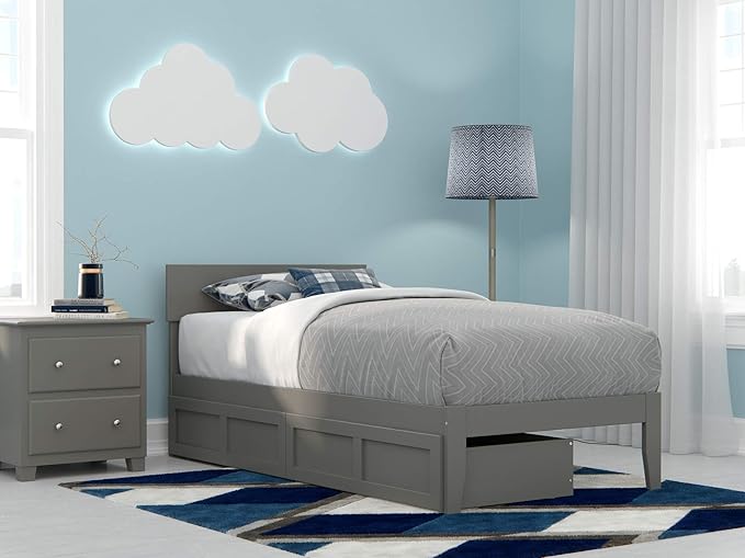 with Underbed Drawers, White