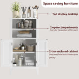 Bathroom Storage Cabinet, Free Standing Bathroom Cabinet with 2 Doors and Adjustbale