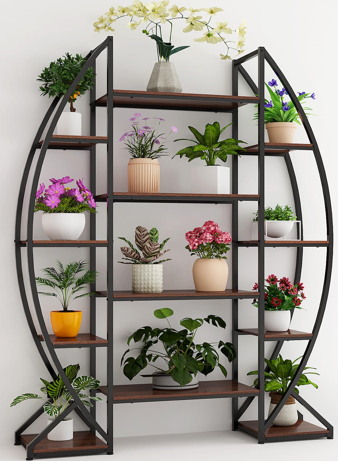 Large Plant Stand Indoor: 70" Tall Half Moon Plant Stands