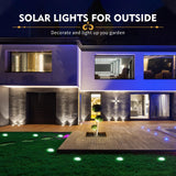 Outdoor Lights 12Packs, Solar Lights for Outside, Waterproof, Solar Garden Lights