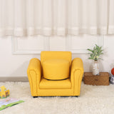 Kids Sofa Chair with Ottoman/PVC Leather Toddler Couch