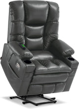 Dual Motor Power Lift Recliner Chair with Massage and Dual Heatin