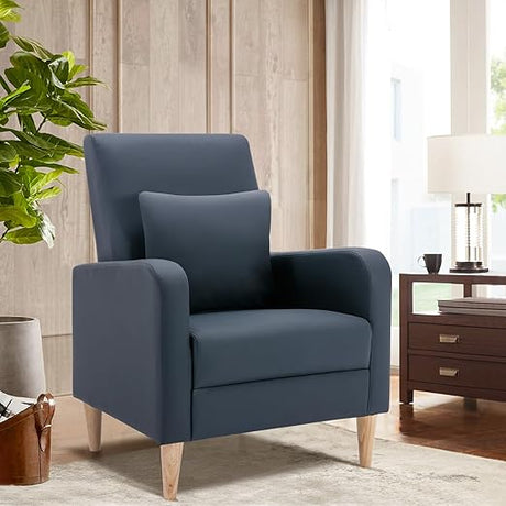 Modern Upholstered Accent Chair Armchair with Pillow Room Side Chai