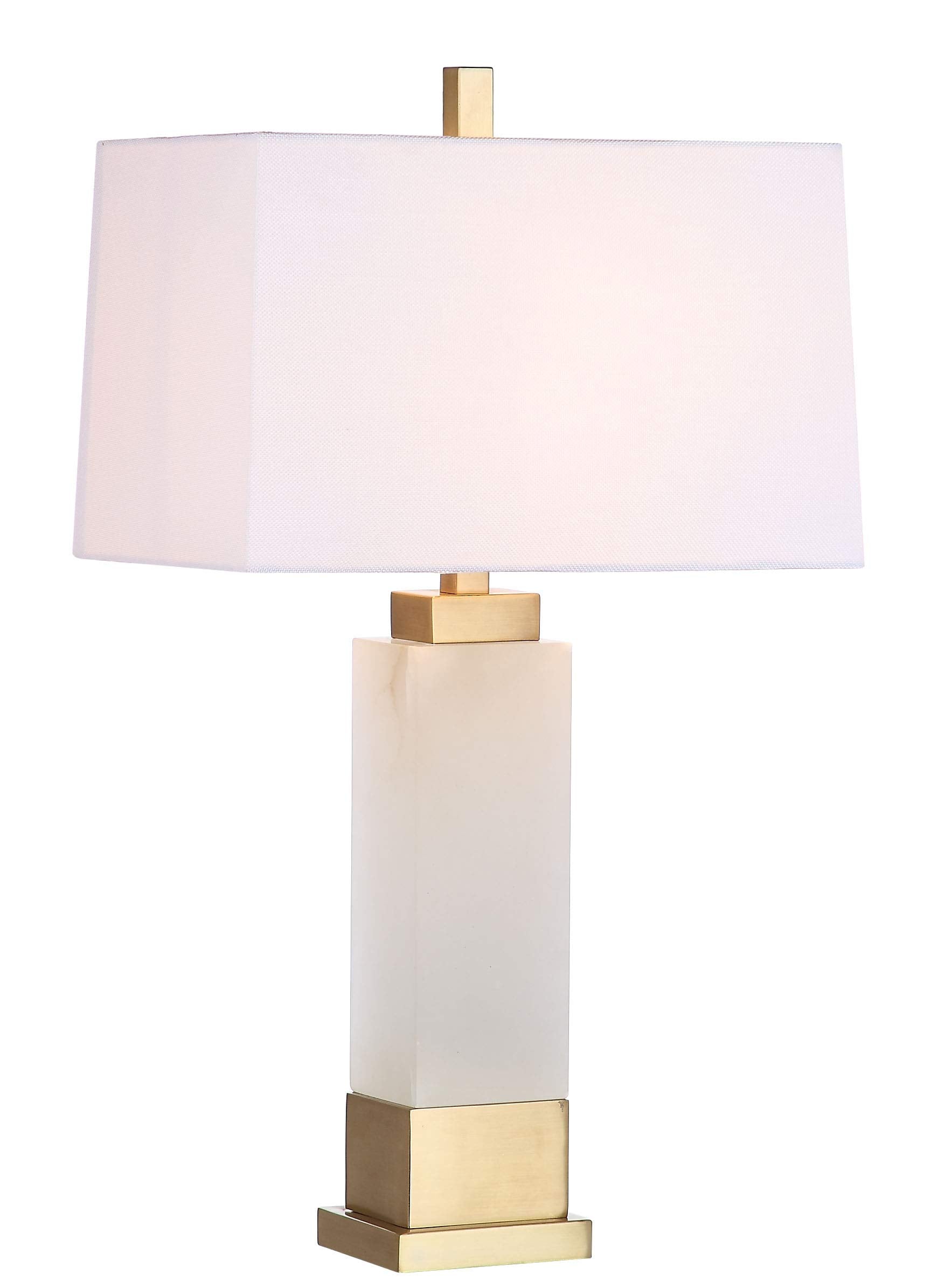 Rozella Alabaster White & Gold Table Lamp 30-Inch