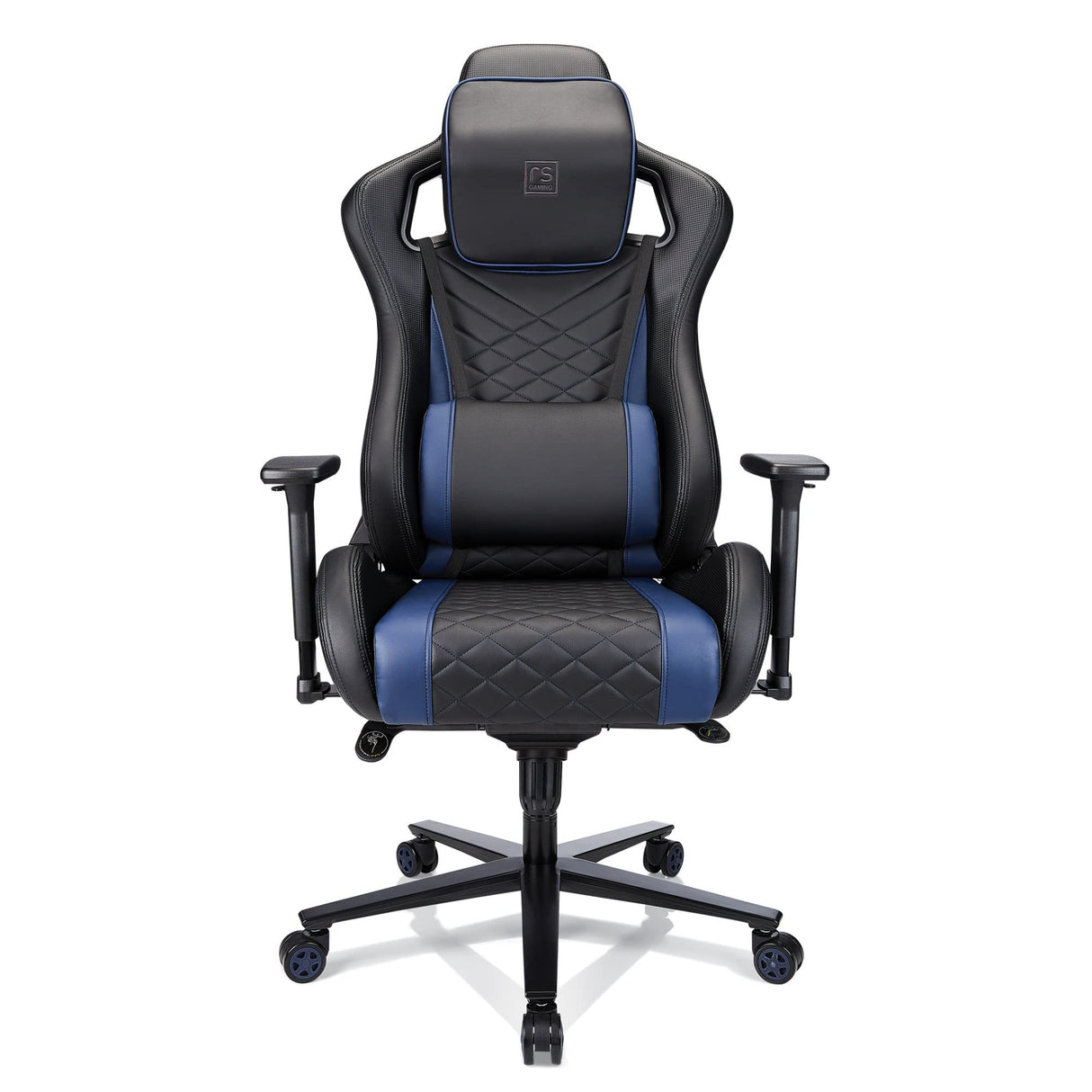 Davanti Vegan Leather High-Back Gaming Office Chair - Black/Blue