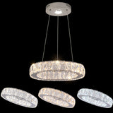 Small Crystal Chandeliers, Mini LED Chandelier with Dimmable and 3 Light Options,