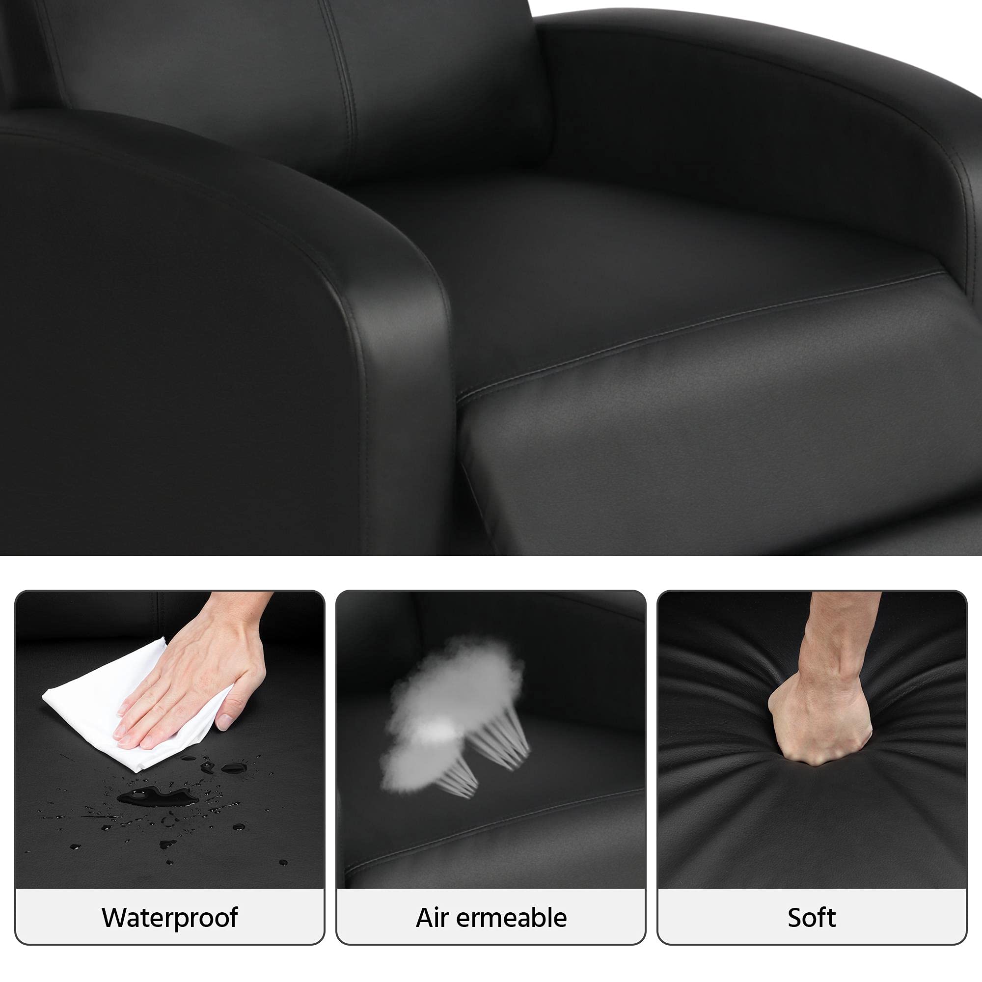 Recliner Chair PU Leather Recliner Sofa Home Theater Seating