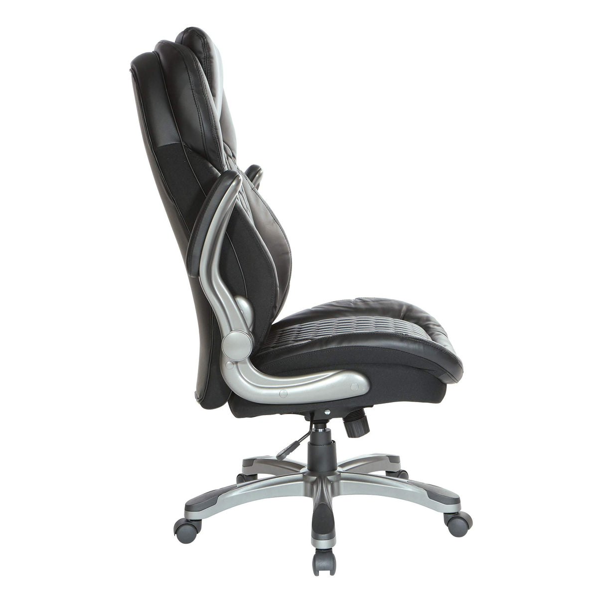 Deluxe Executive High Back Bonded Leather Chair with Adjustable Seat and Padded