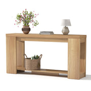 62 Inch Extra Long Console Table with Storage - Farmhouse Entryway Table