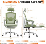 Ergonomic Office Chair with Footrest - High Back Mesh Desk Chair