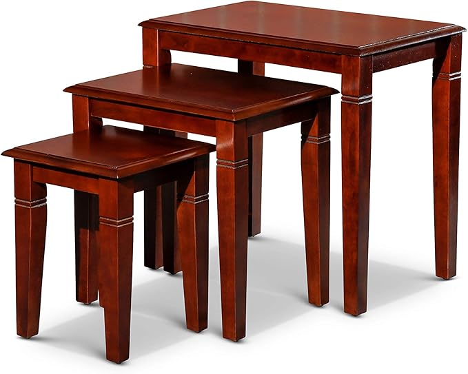 Avon 3-Piece Nesting Tables Indoor Living Furniture Collection - Cherry
