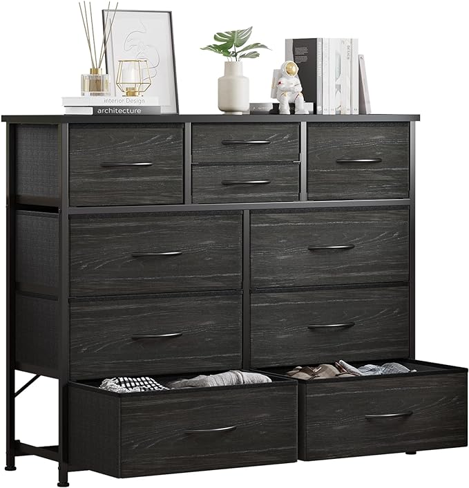 10-Drawer Dresser, Fabric Storage Dressers Drawers