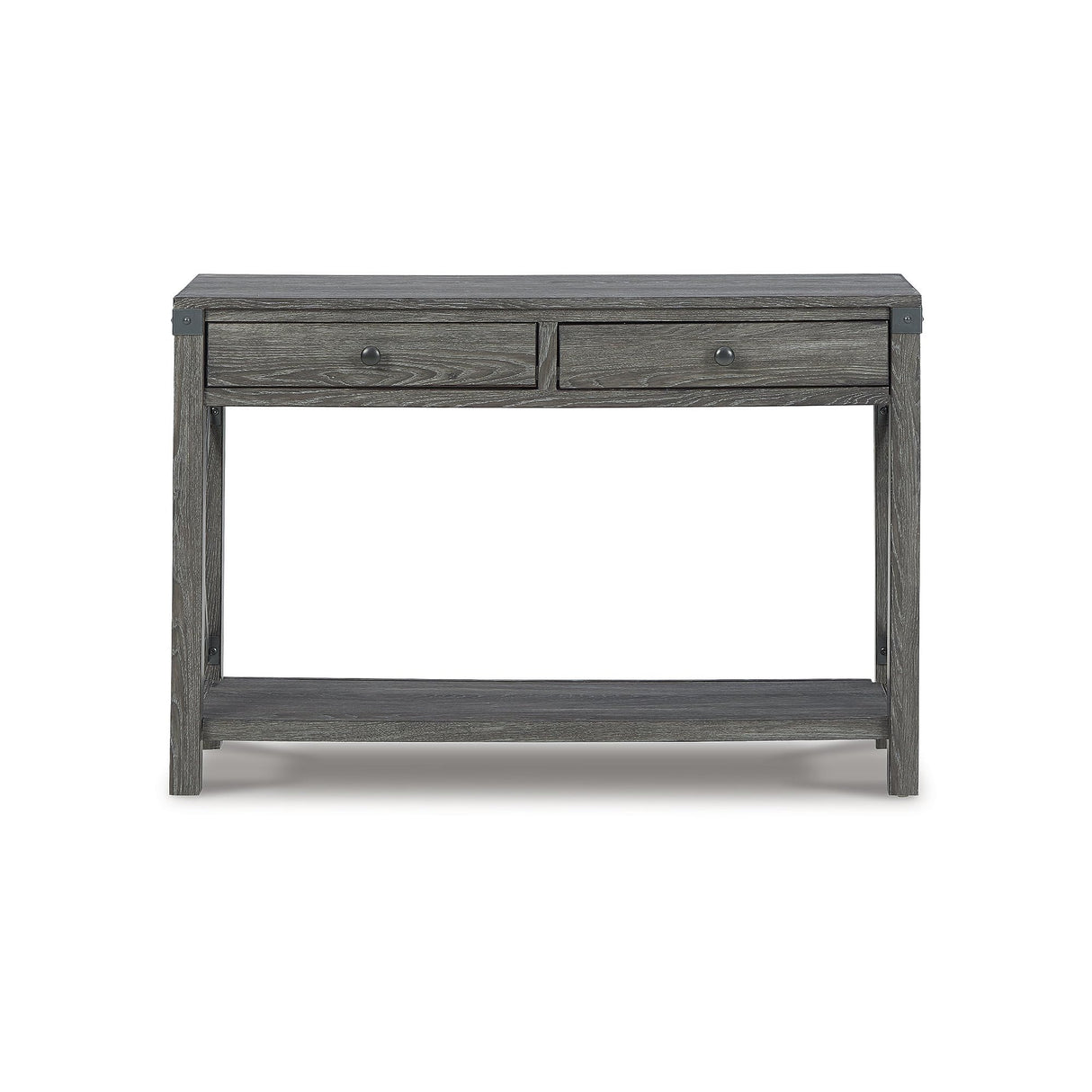 Freedan Rustic Farmhouse Console Sofa Table, Gray