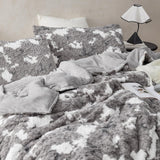 Puppy Love - Coma Inducer® Oversized Queen Comforter Set - Gray and White