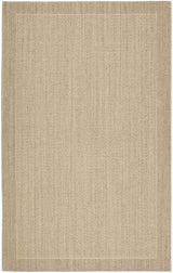 Palm Beach Collection Area Rug - 8' x 11', Silver, Sisal & Jute Design, Ideal for High Traffic